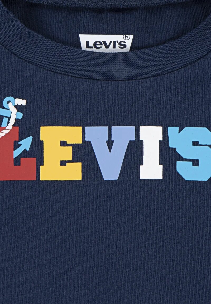 Levi's T-Shirt Neonato Blu Baby Manica Corta Stampa Mare - BLU | CammarataMode