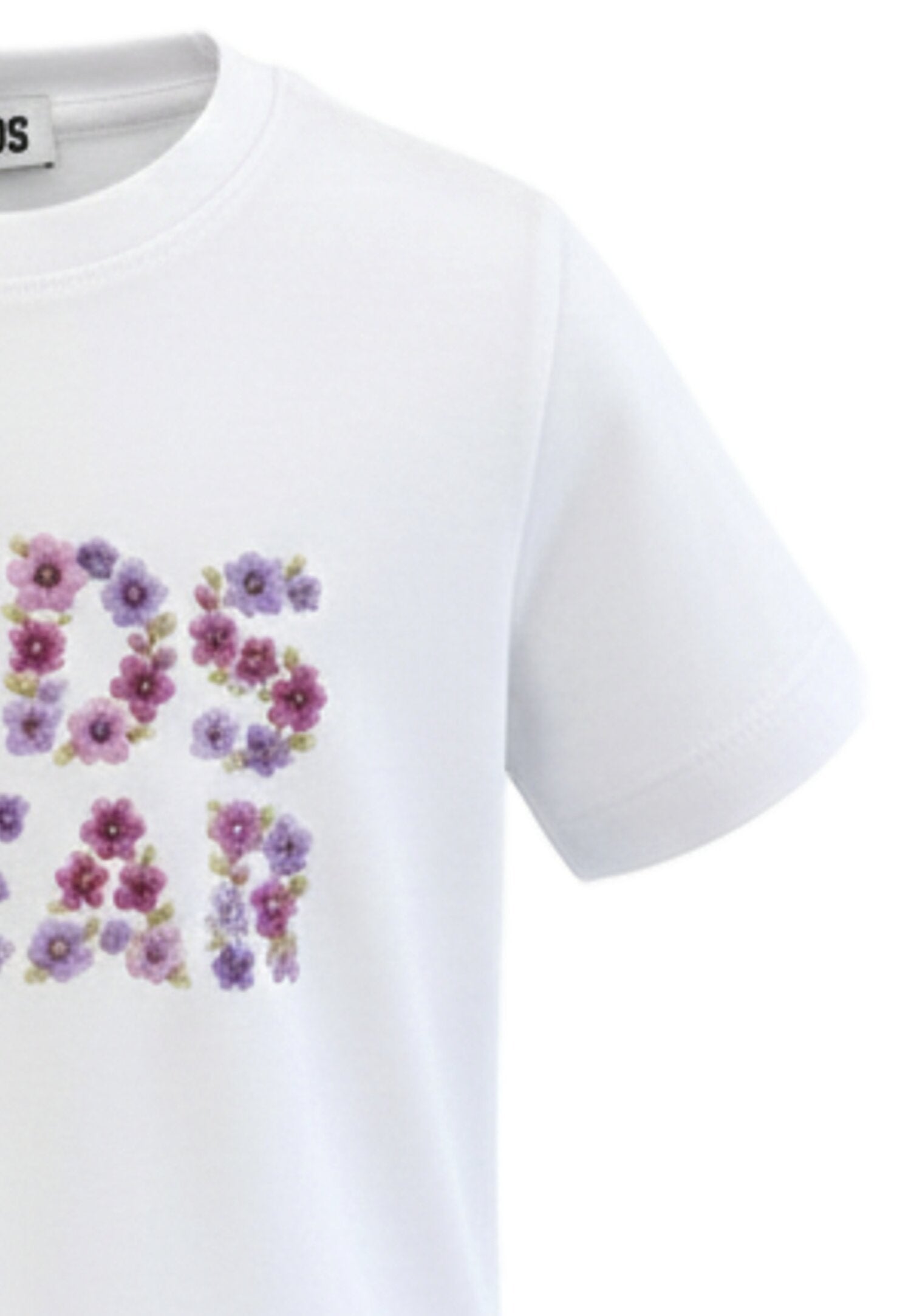 Gcds Tshirt Bianca Bambina Maniche Corte Quotidiano In Cotone 745855_