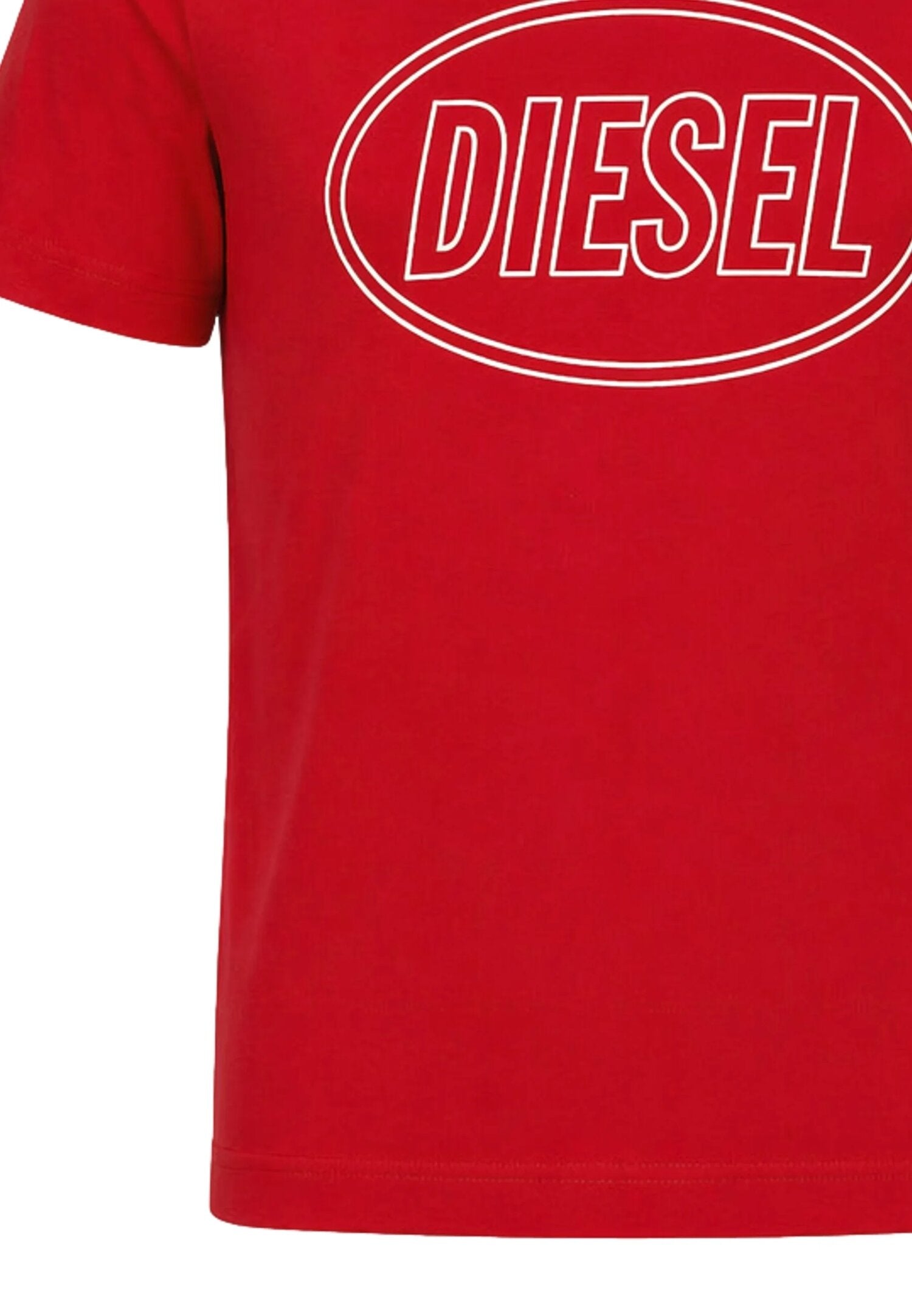 Diesel Tshirt Rossa Con Logo Dentro Cerchio Bambino TCIRCLE OVER_