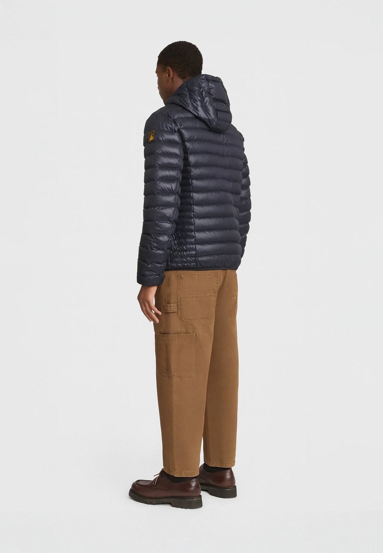 Ciesse Piumini Giubbotto Nero Uomo In Nylon Con Cappuccio Invernale AI25