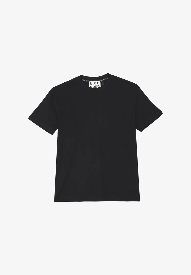 JOHN RICHMOND – T-Shirt Uomo Basic in Cotone – Black - NERO | CammarataMode