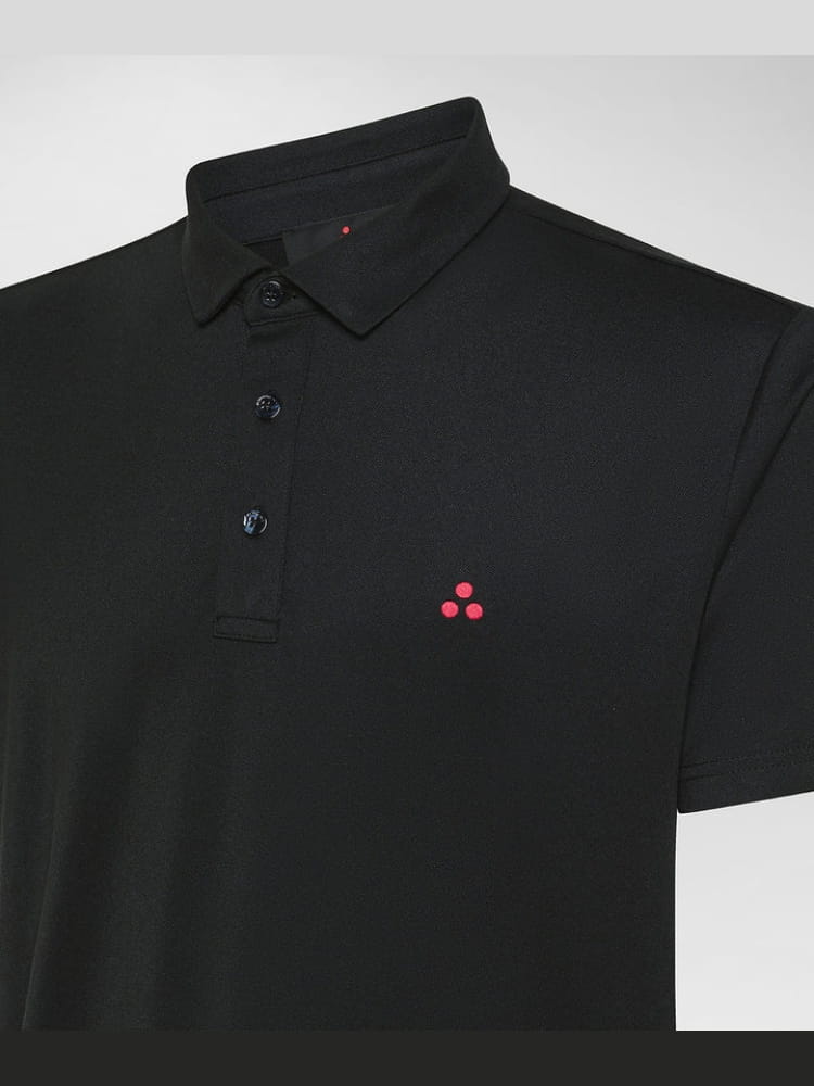 Peuterey polo nera uomo logo sul petto