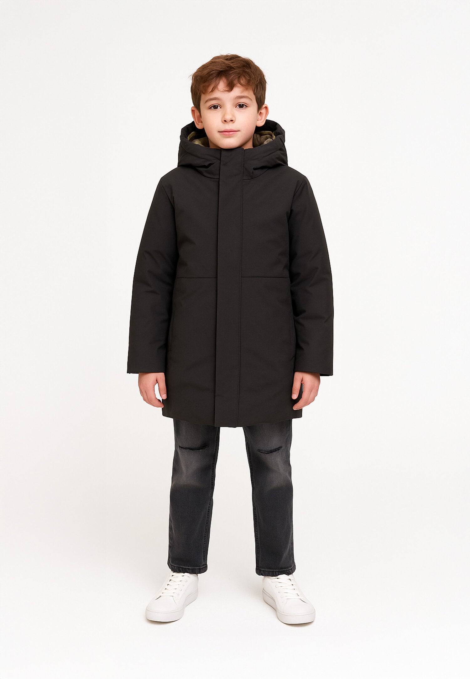 Bomboogie Giubotto Nero Bambino In Poliestere Con Cappuccio Stile Elegante I25