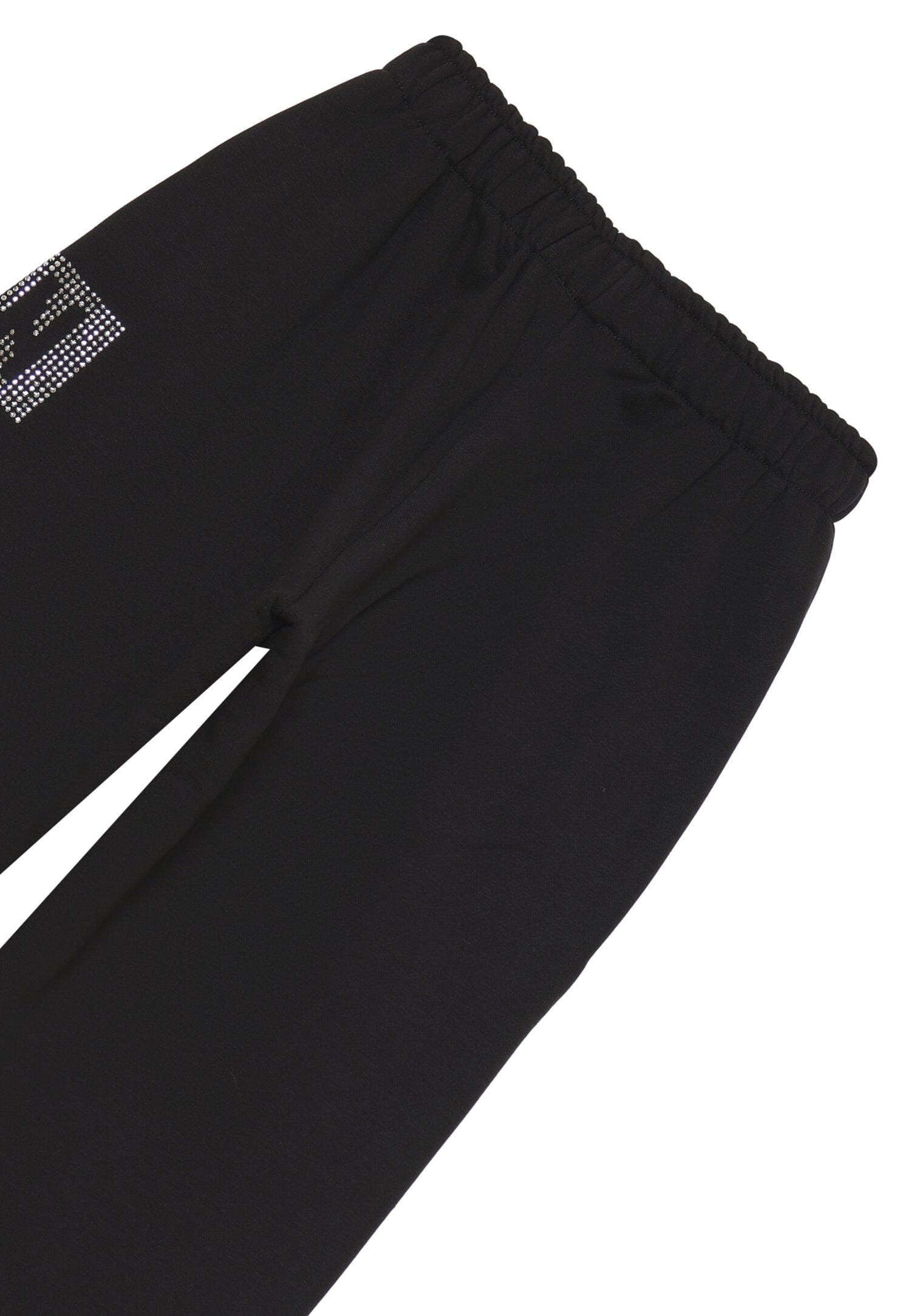 Icon Pantalone nero Bambina In Cotone Vita Regolabile Sportivo AI25