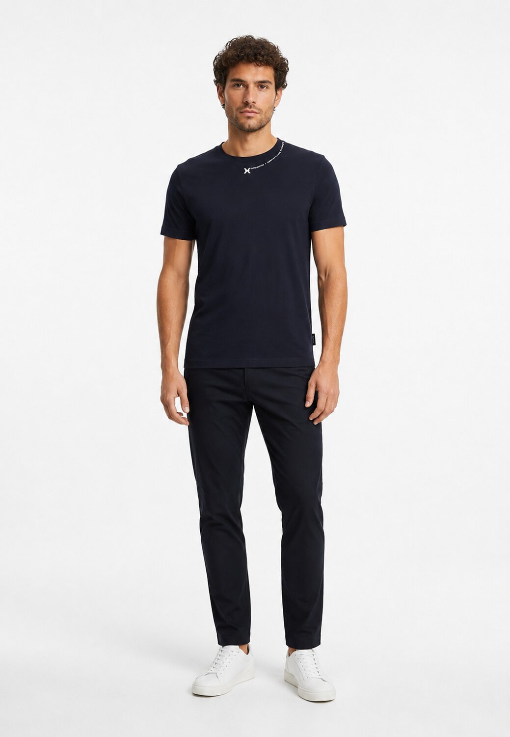 John Richmond Tshirt Blu Logo X Nel Collo Uomo UMP26038TS_