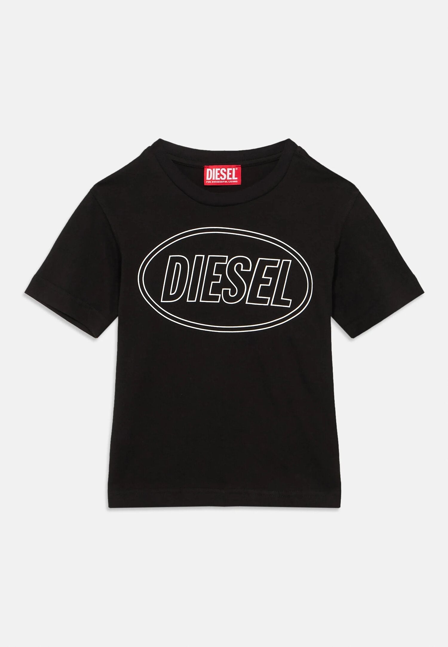 Diesel Tshirt Nera Bambino In Cotone Maniche Corte Sportivo PE26