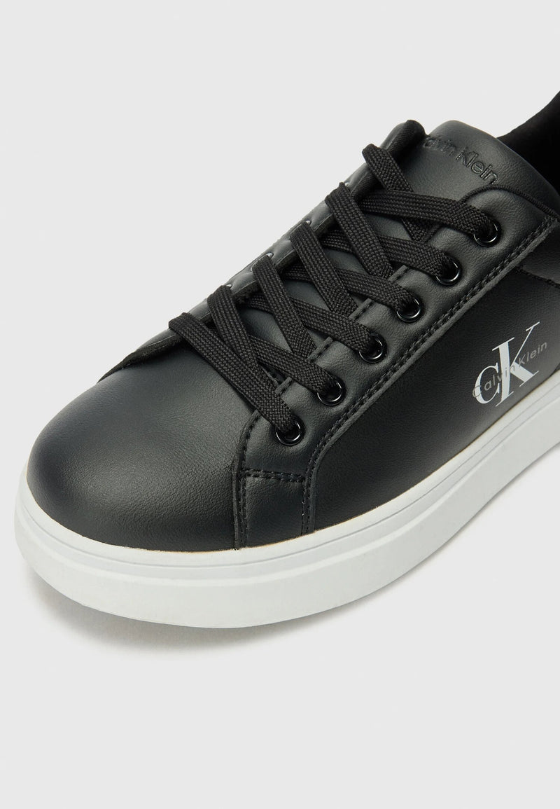 Calvin Klein sneakers basse unisex bambino nere logo stampa moderne - NERO | CammarataMode