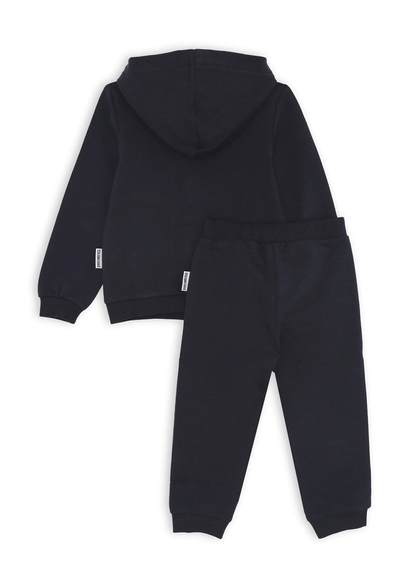 Bikkembergs completo tuta bambino blu felpa con cappuccio e pantaloni cotone - BLU | CammarataMode