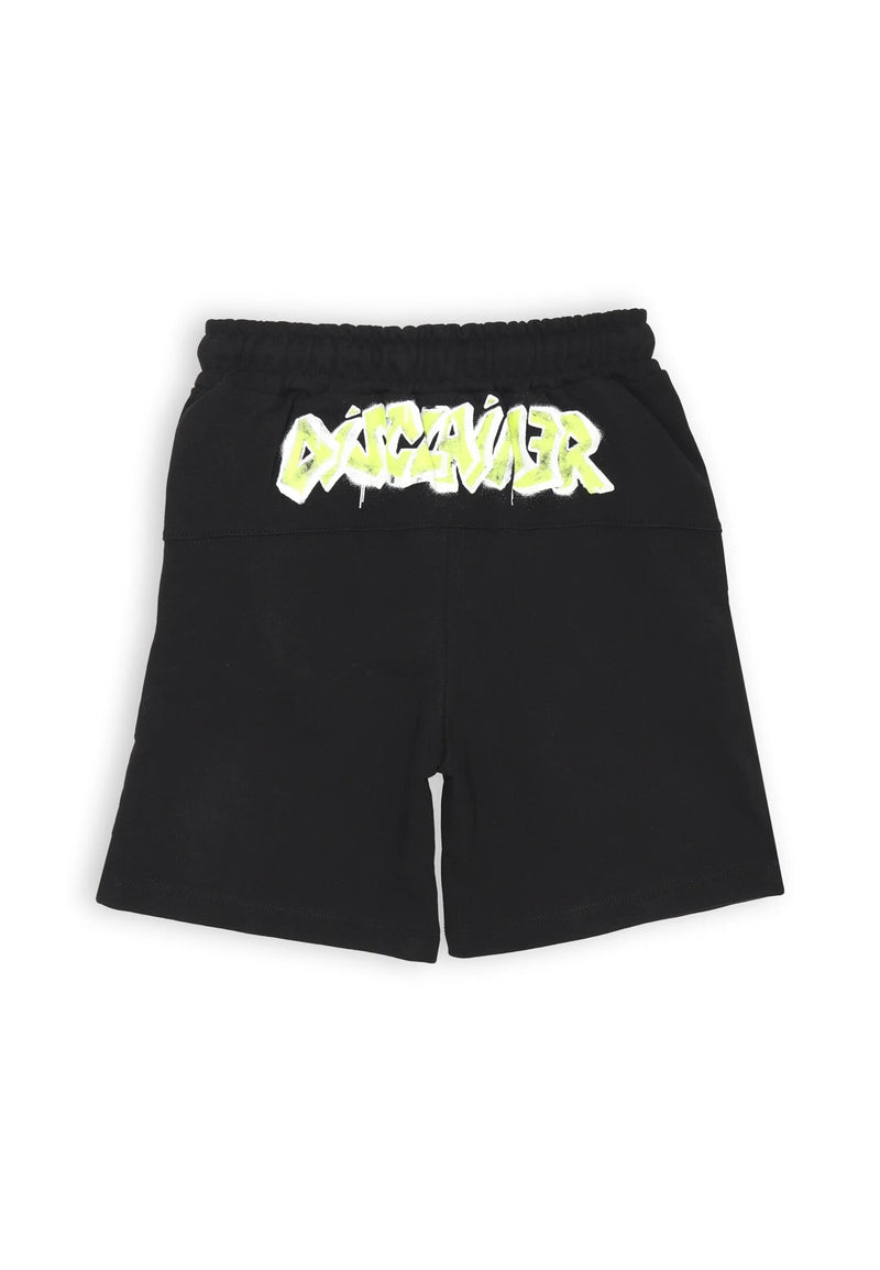 Completo bambino Disclaimer nero maglietta e bermuda primavera estate 25 - NERO | CammarataMode