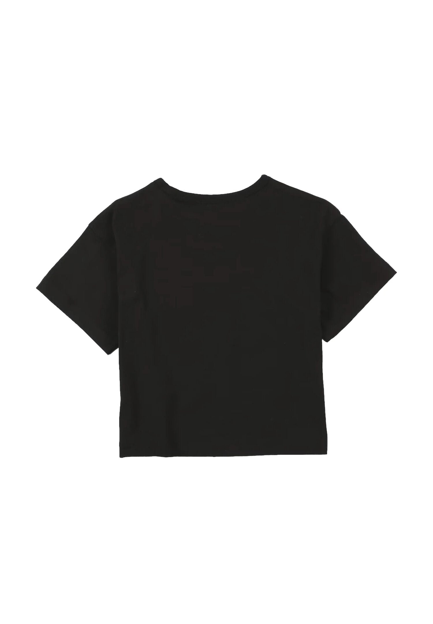 Calvin Klein Tshirt Nera Crop a Maniche Corte Bambina LVCKSJA20GBEH_