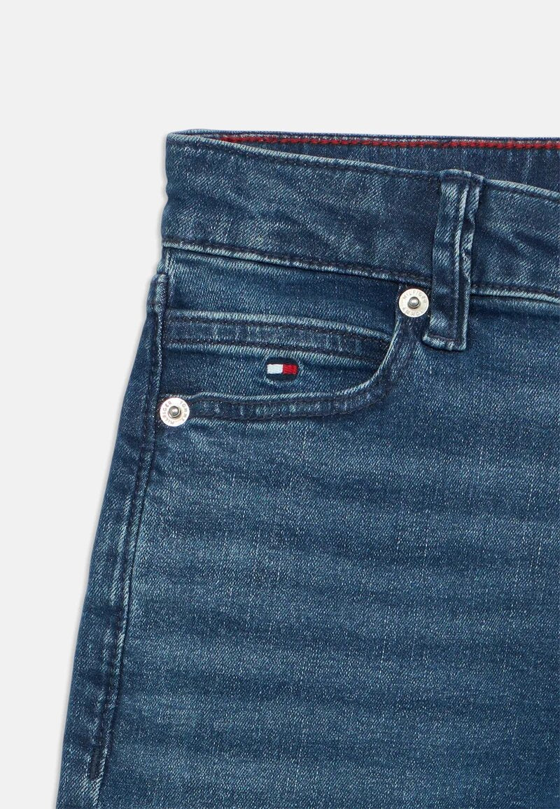 Tommy Hilfiger Jeans Blu Bambino In Denim Vita Regolabile Quotidiano PE26