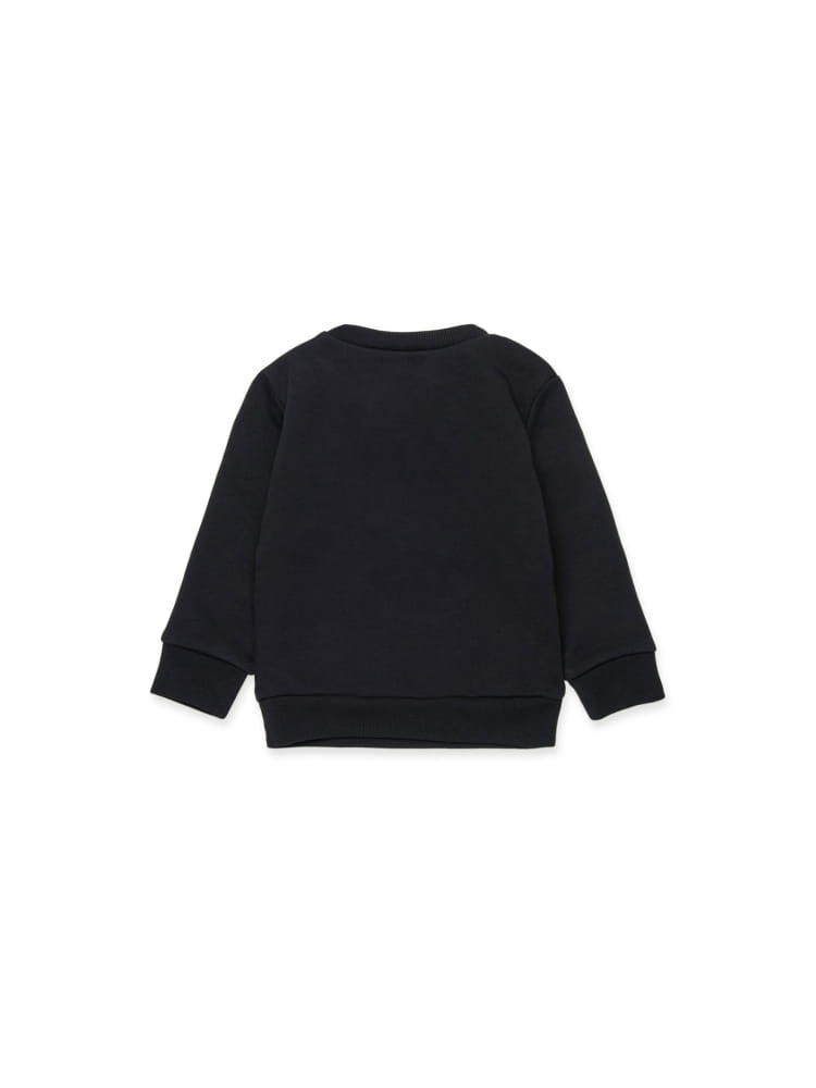Dsquared felpa infant in cotone nero con micro logo Bambino