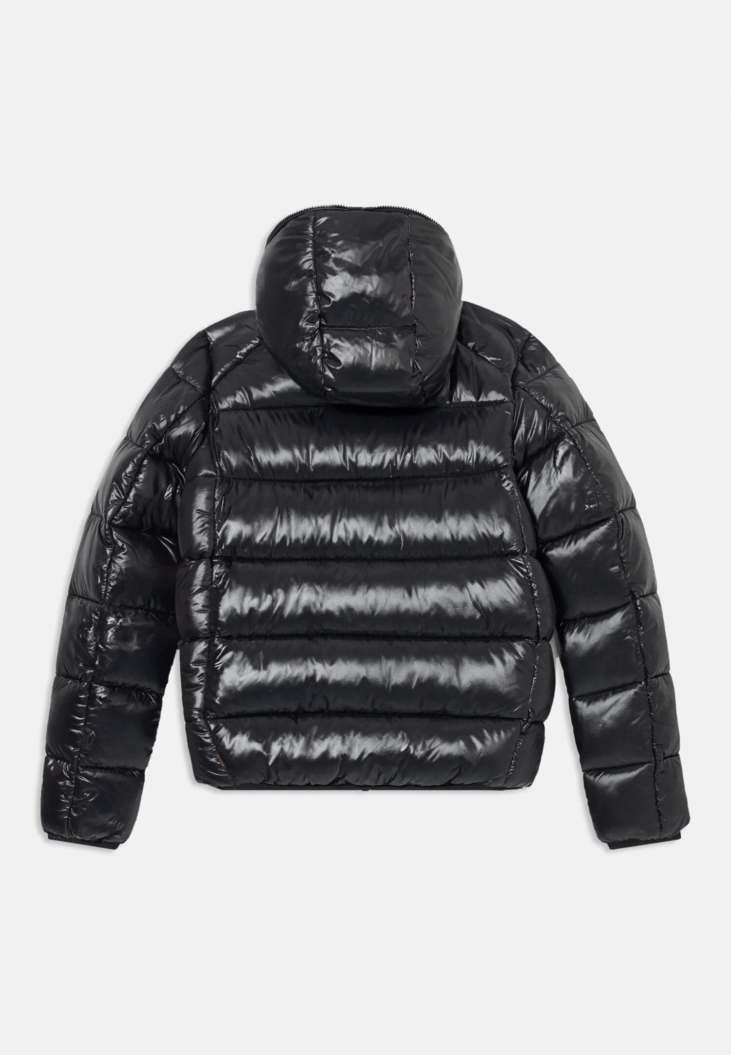 Save The Duck Giubbotto Nero Bambino In Nylon Con Cappuccio Invernale AI25