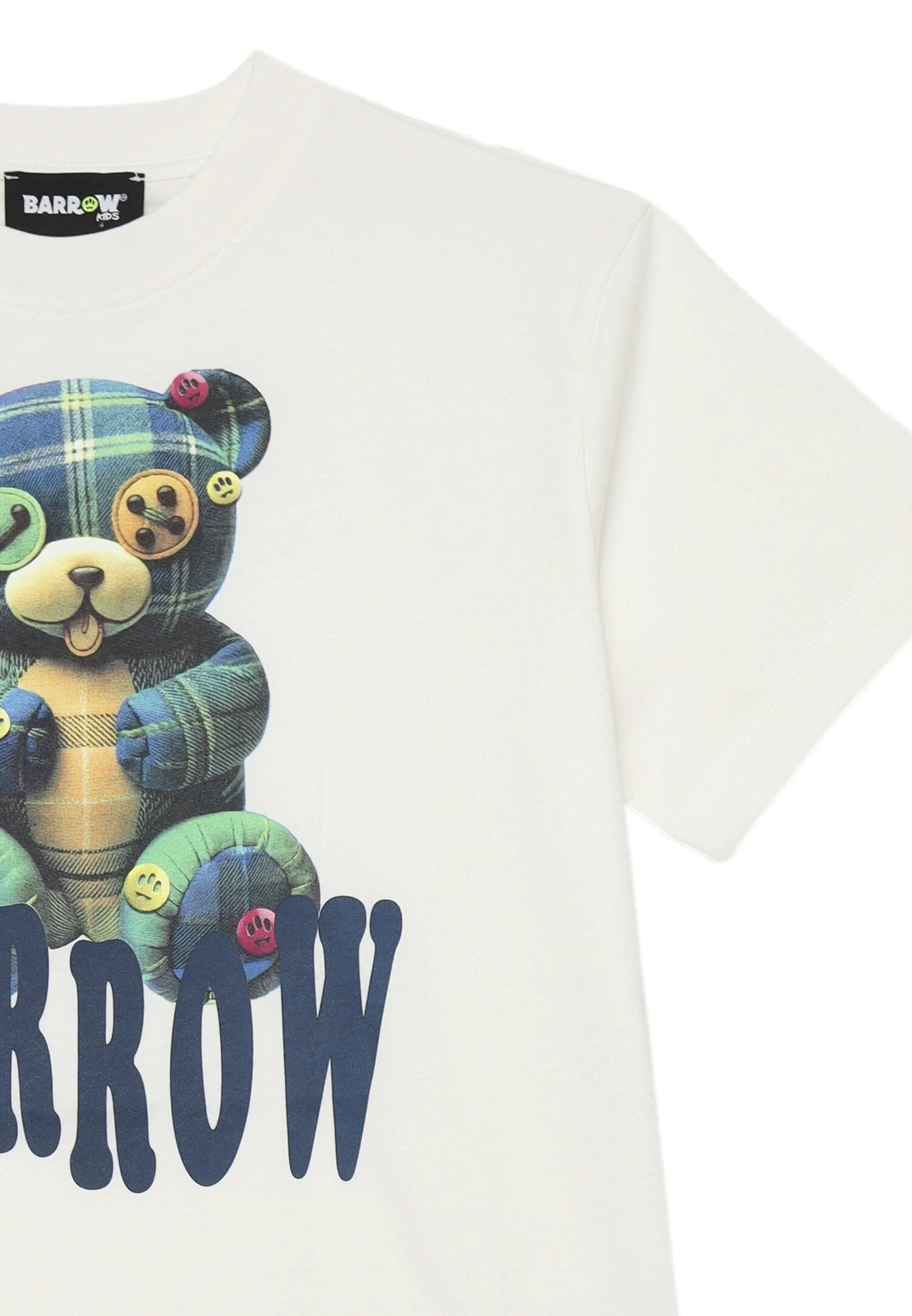 Barrow Tshirt Bianca Bambino In Cotone Maniche Corte Sportivo AI 25