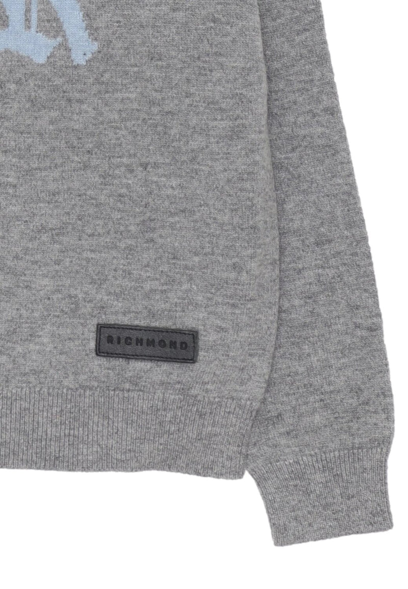 John Richmond maglia neonato grigia 6-36 mesi logo JR - GRIGIO | CammarataMode