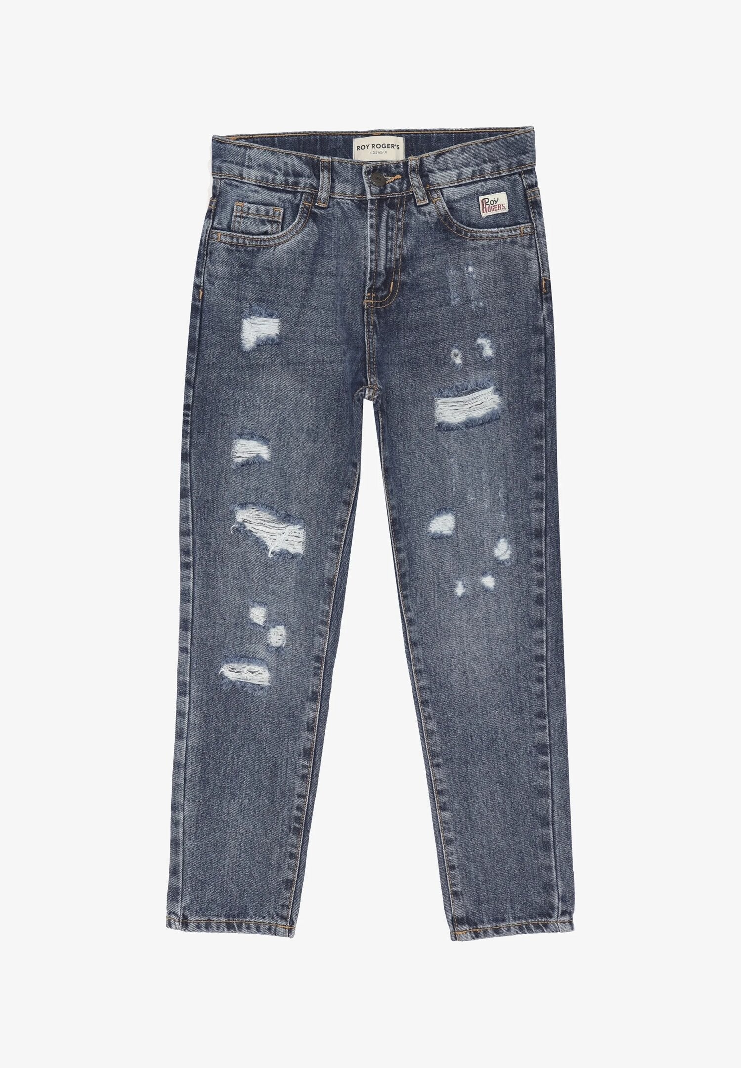 Roy Rogers Jeans Bambino Tapered Fit – Raw Denim Cotone 100%