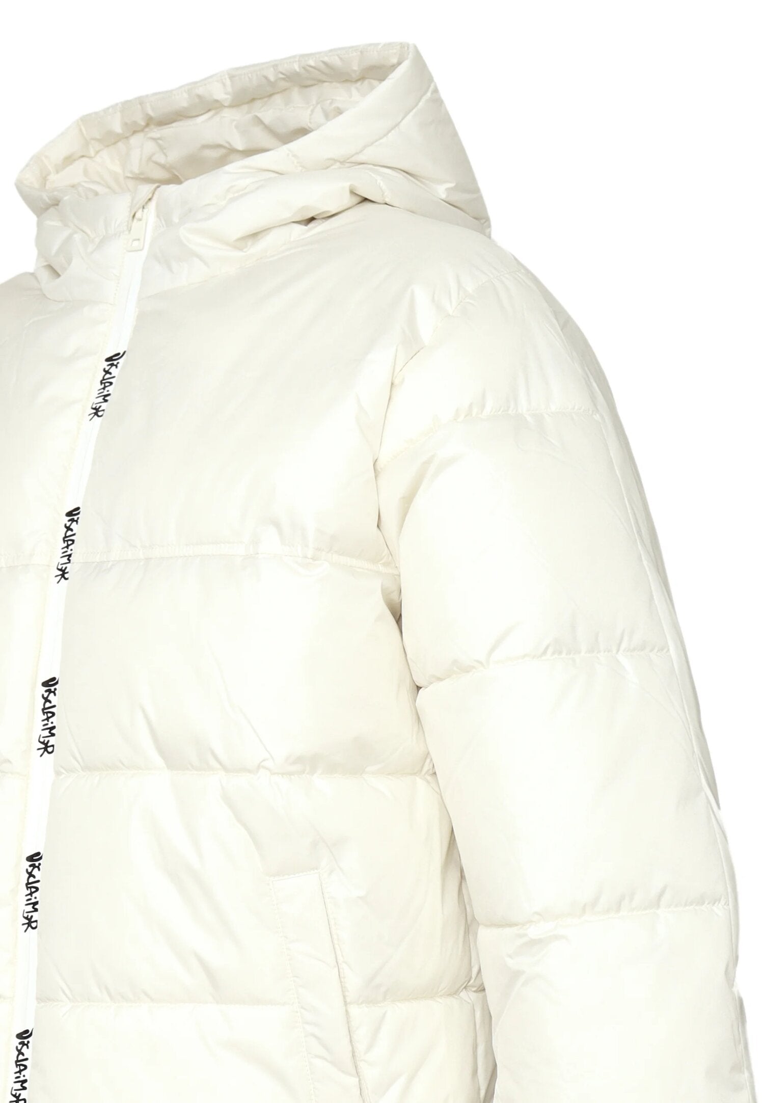 Disclaimer Giubbotto Bianco Bambino In Nylon Con Cappuccio Sportivo AI25