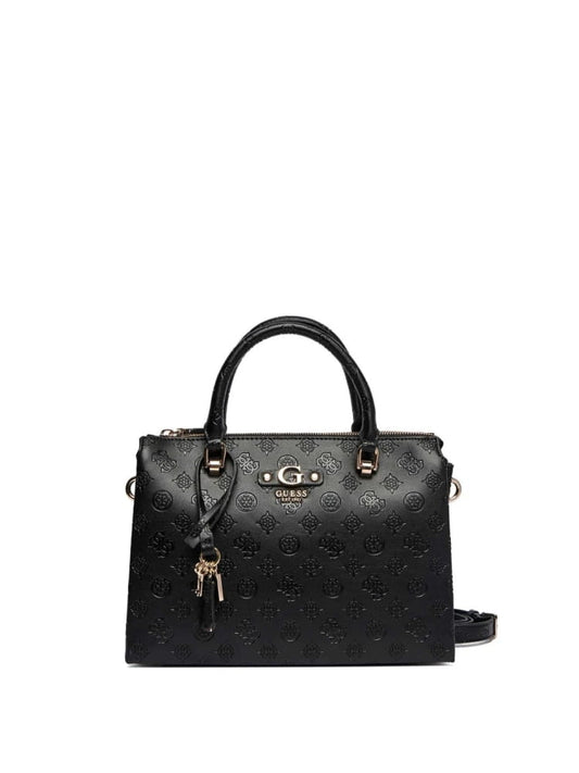 Guess borsa nera donna logo all over