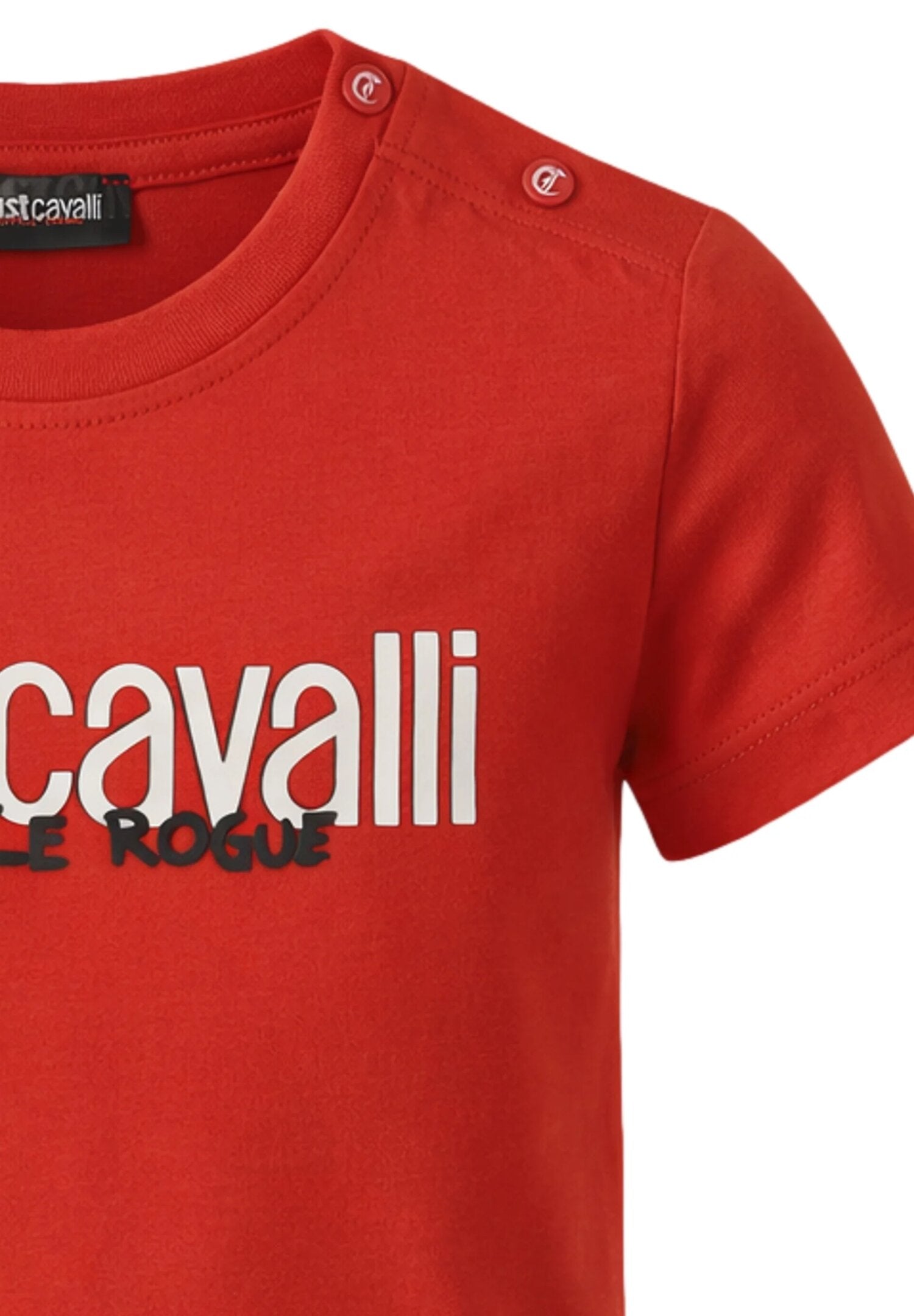 Just Cavalli t-Shirt Rossa Logo Nel Davanti Neonato JIP26047TS_