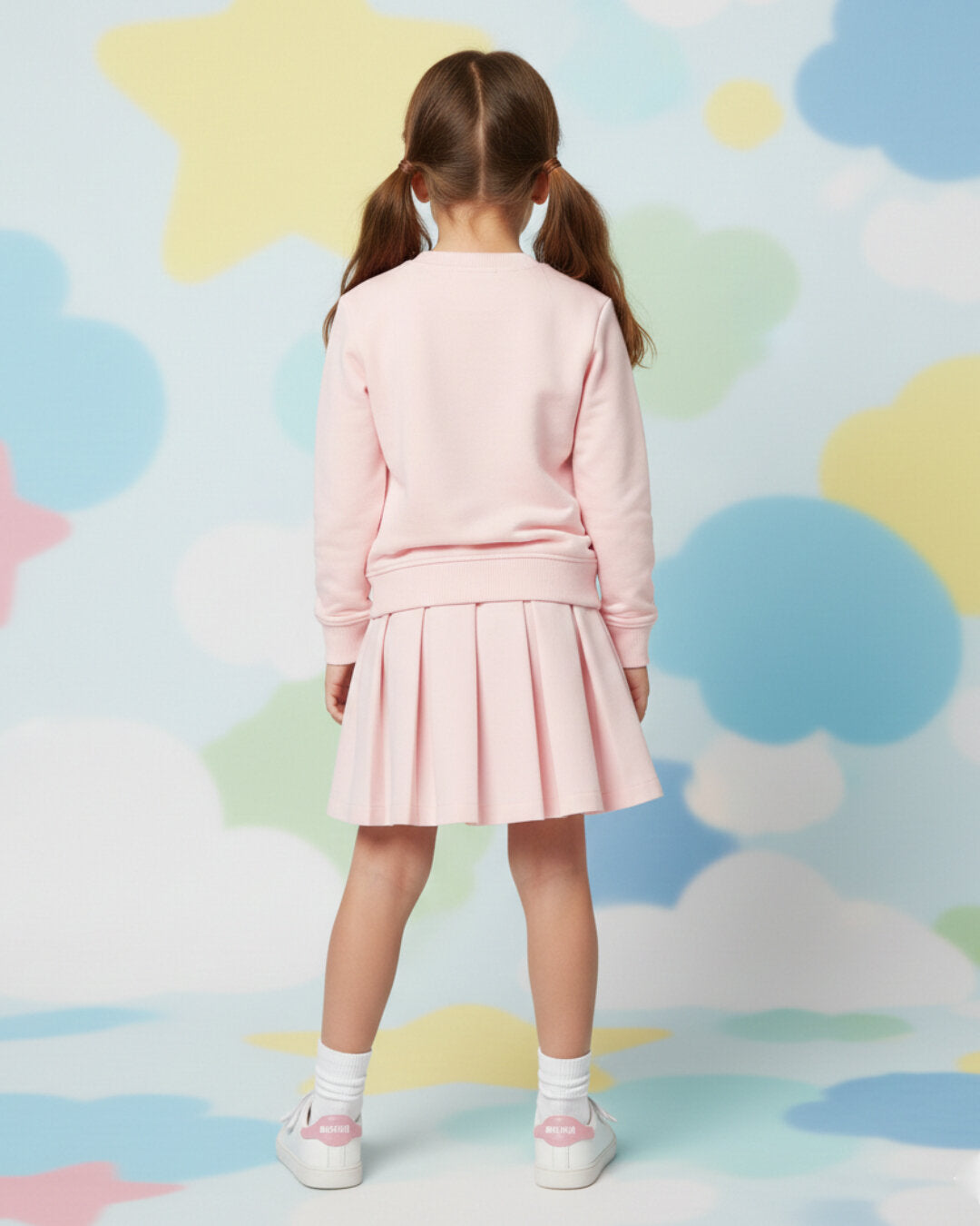 Moschino Felpa Rosa Bambina Girocollo Primaverile In Cotone 15521604796799_