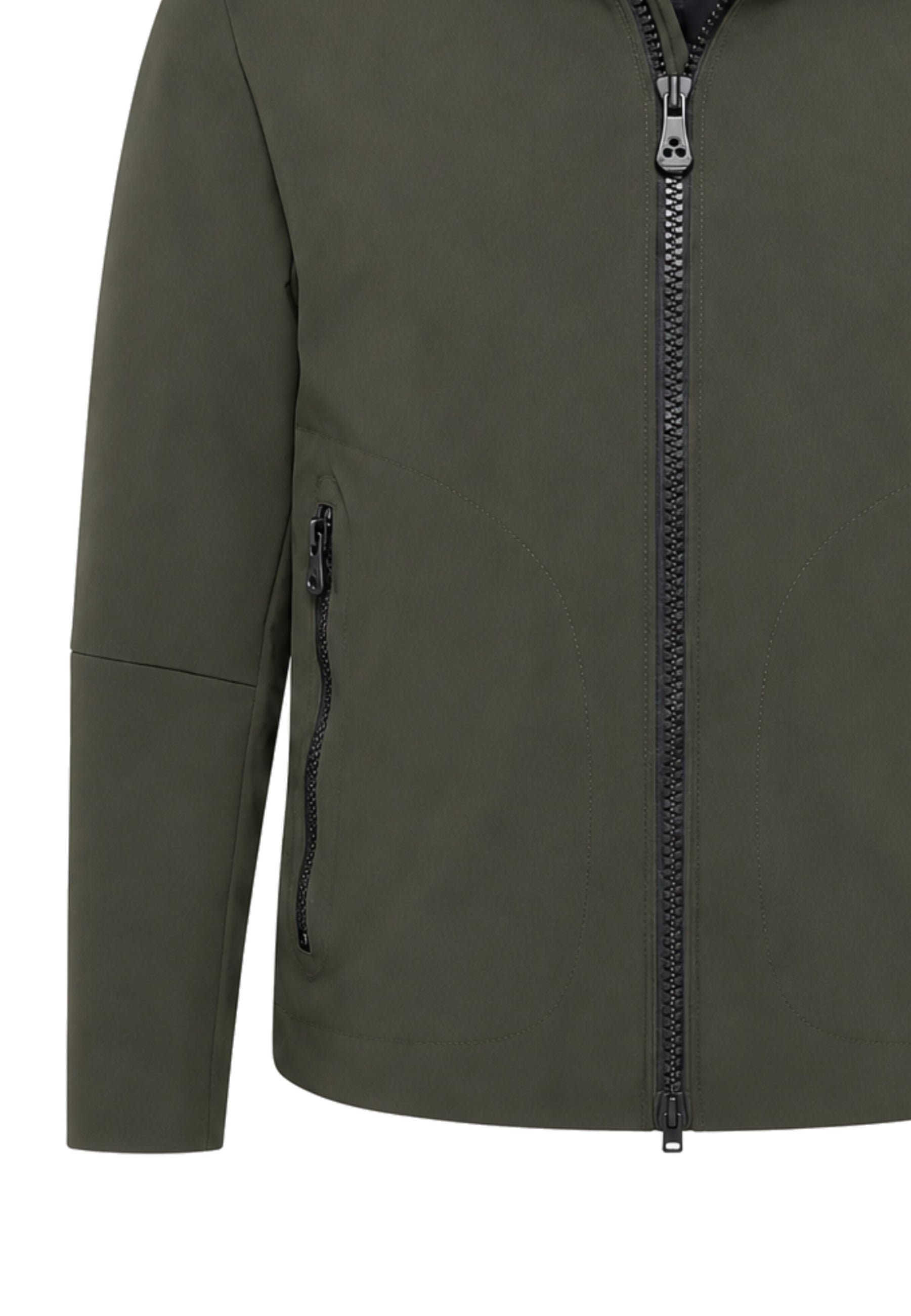 Peuterey GIUBBOTTO VERDE BOSCO SOFT SHELL CON CAPPUCCIO Bambini e ragazzi LOGE SRTR GRS 04 KID.VER_