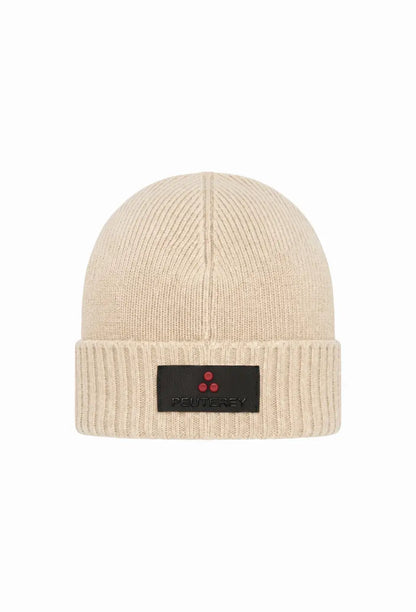 Peuterey CAPPELLO PANNA IN LANA RASATA CON LOGO CENTRALE Bambini e ragazzi SILLI 03 KID.PANNA