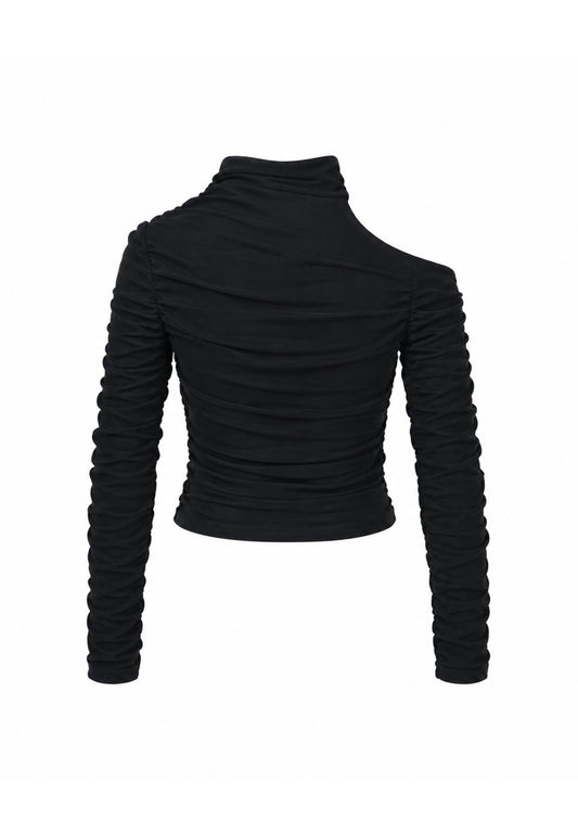 MARC ELLIS MAGLIA NERA CON ARRICCIO E SPALLA SCOPERTA Bambine e ragazze JMJTS03886.NE_