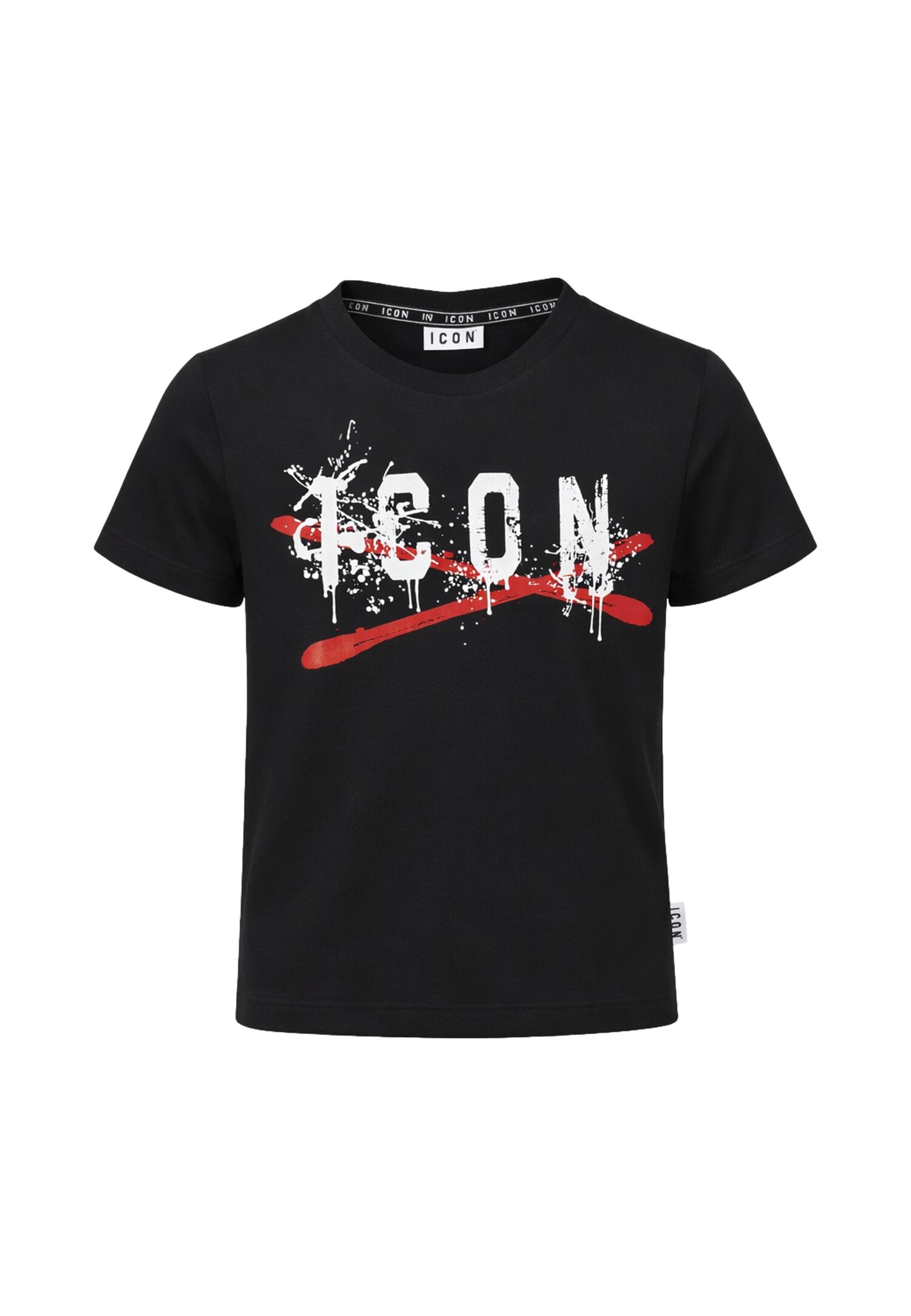 Icon Completo Nero Logo Spruzzo Bambino Maniche Corte IBKS001004+1008_