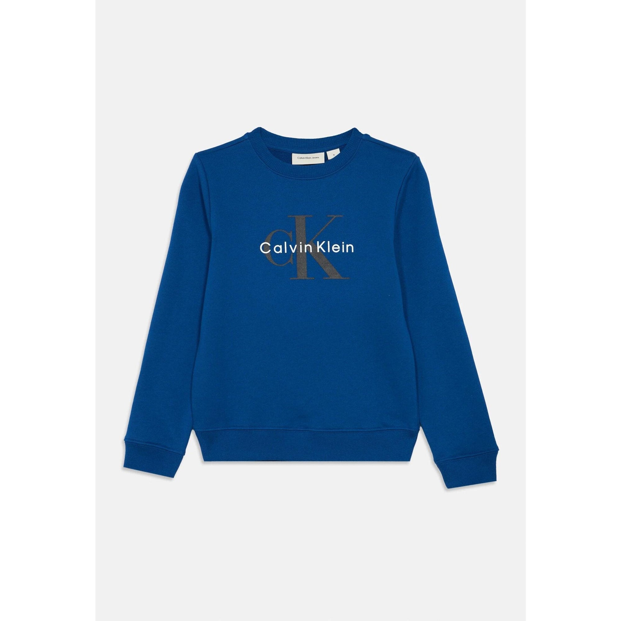 Calvin Klein Felpa Royal Bambino In Cotone Girocollo Quotidiano PE26