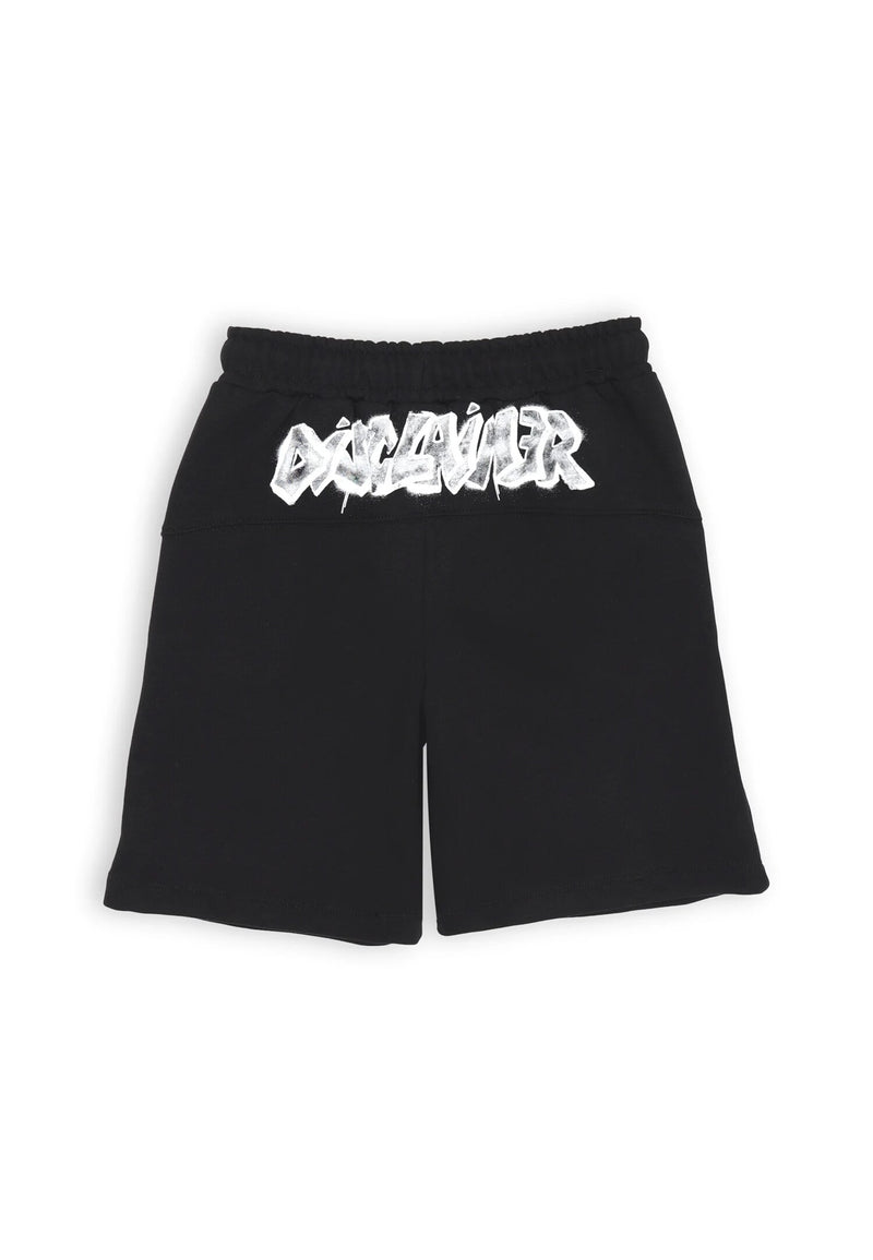 Disclaimer Complete Child Boy - Black Graffiti T-Shirt and Bermuda Shorts - BLACK | CammarataMode