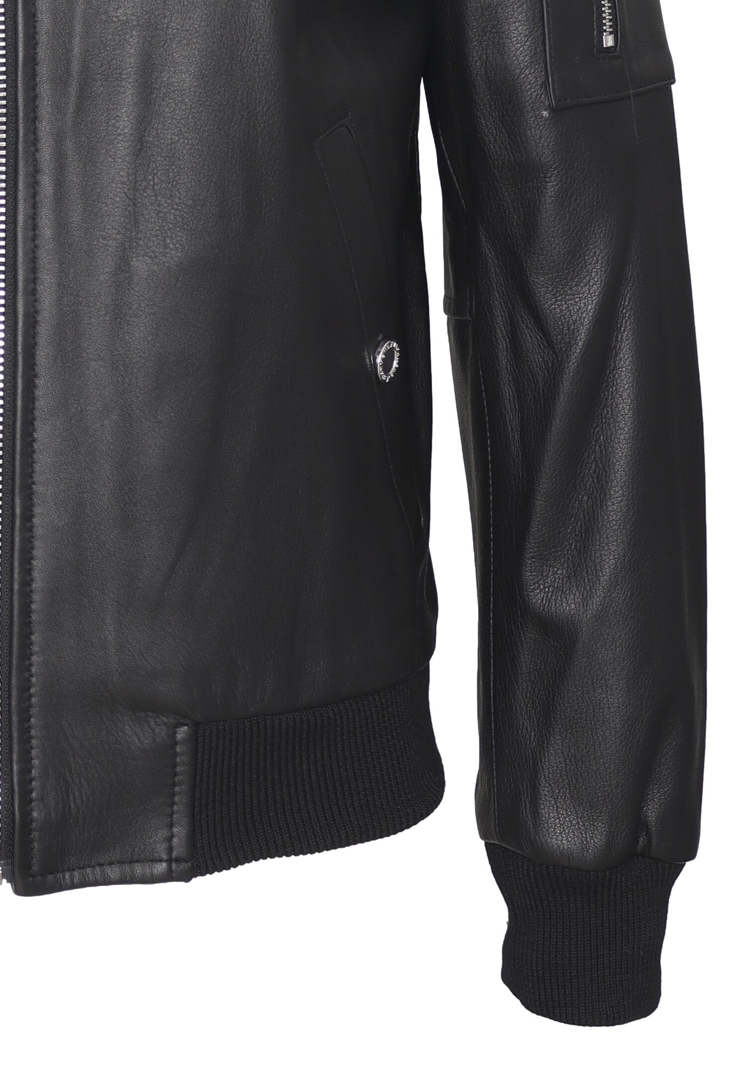 JOHN RICHMOND – Giubbotto Bomber Uomo in Pelle – Black