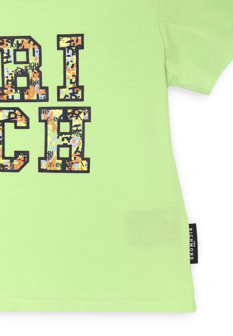 T Shirt Neonato John Richmond Verde Chiaro Primavera Estate 25 - VLIME | CammarataMode