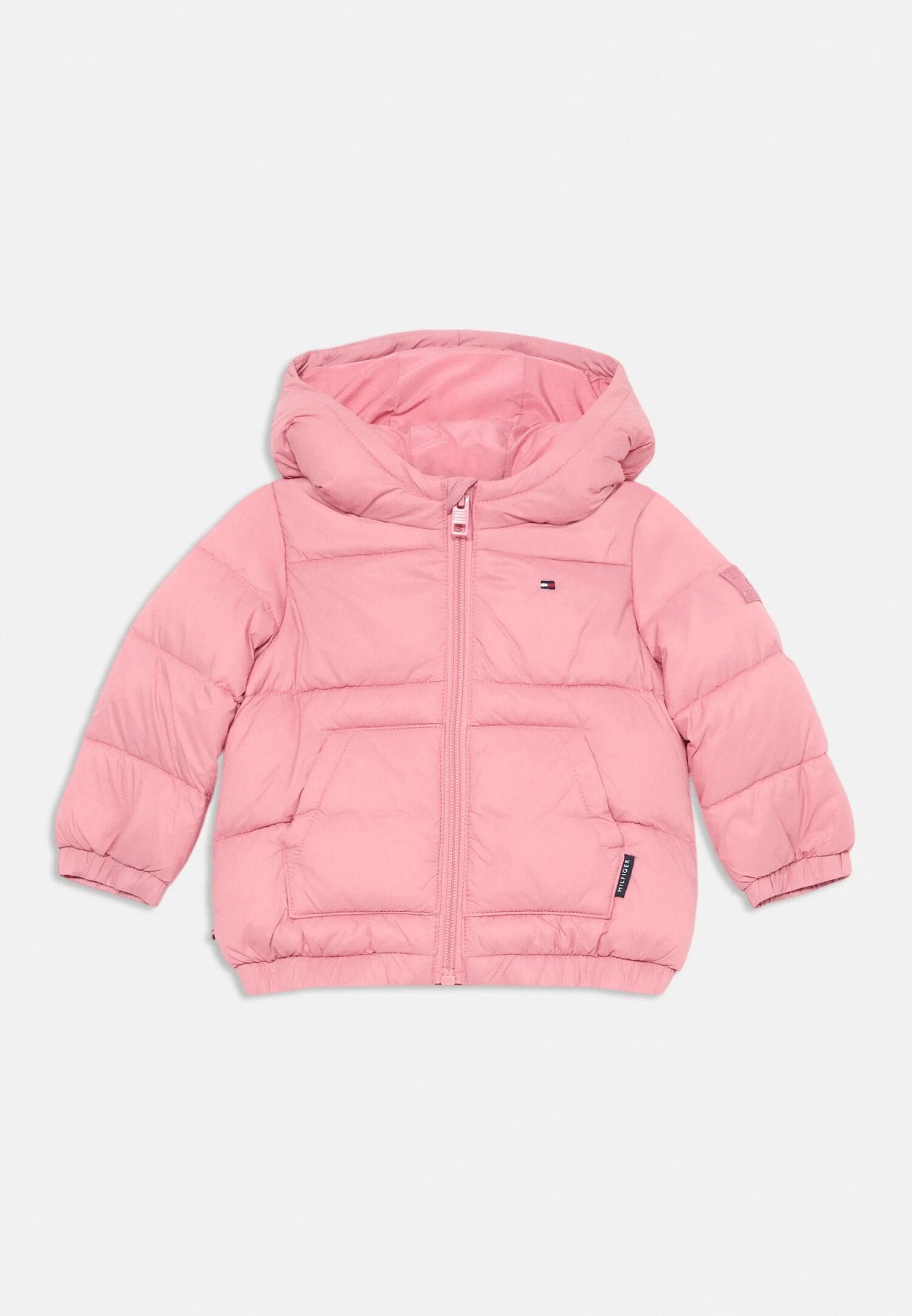 Tommy Hilfiger Giubbotto Rosa Neonata In Nylon Con Cappuccio | Uso Sportivo AI25 | CammarataMode