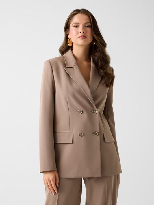 Guess giacca beige scuro doppiopetto