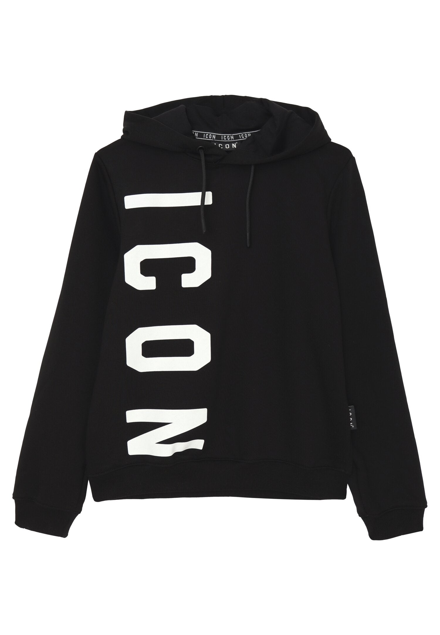 Icon Felpa Nero Bambino In Cotone Con Cappuccio Scuola AI25