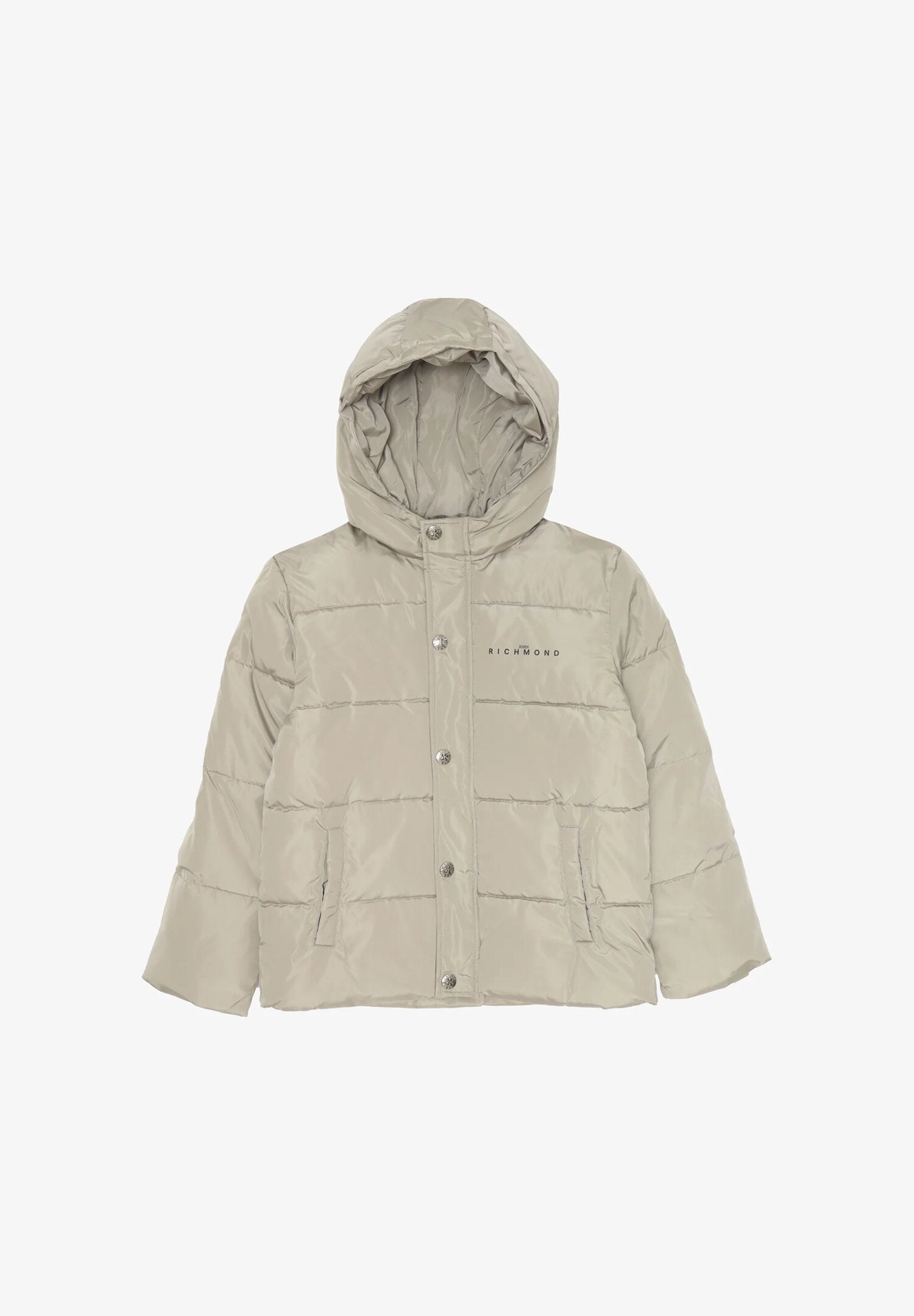 John Richmond Giubbotto Bomber Beige Bambino In Poliestere Con Cappuccio AI25