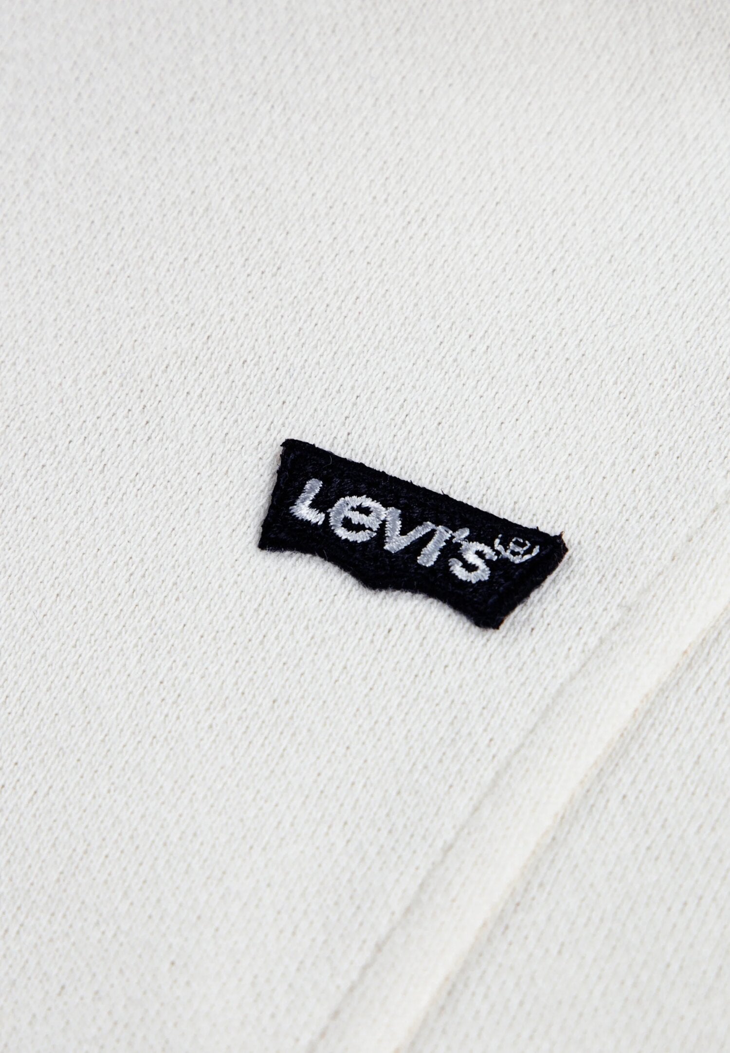 Levi's Felpa Bianca Bambina Corta In Cotone Con Cappuccio Passeggio AI25