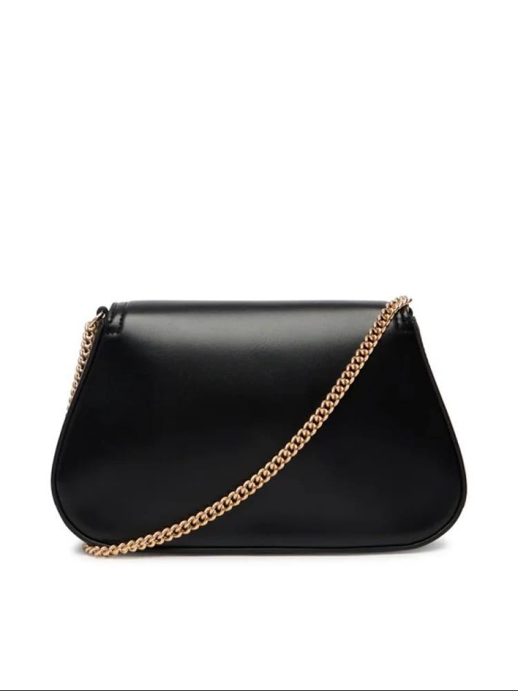 Calvin Klein borsa nera donna mini logo oro Misure: 19 x 12 x 4 cm