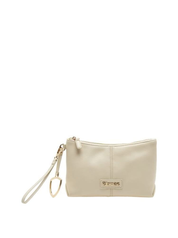 Blauer borsa a mano gondol01 in ecopelle bianca con logo e charm