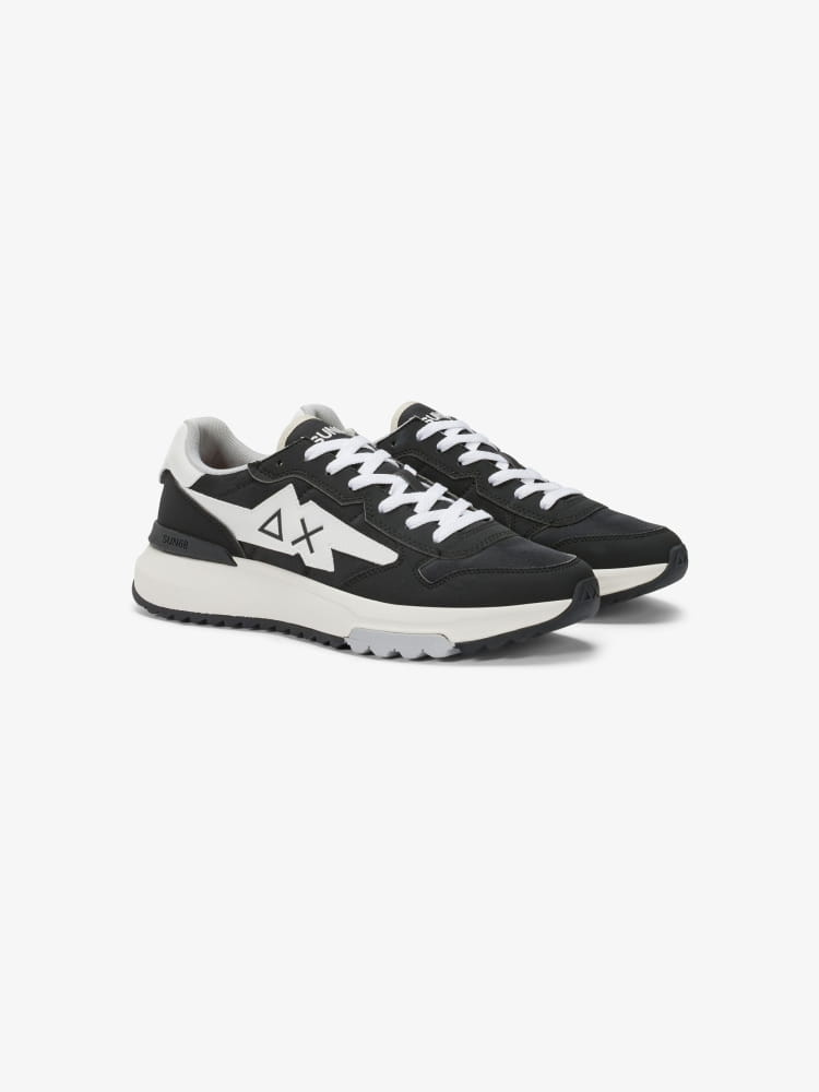 Sun68 scarpe nere uomo logo sul lato