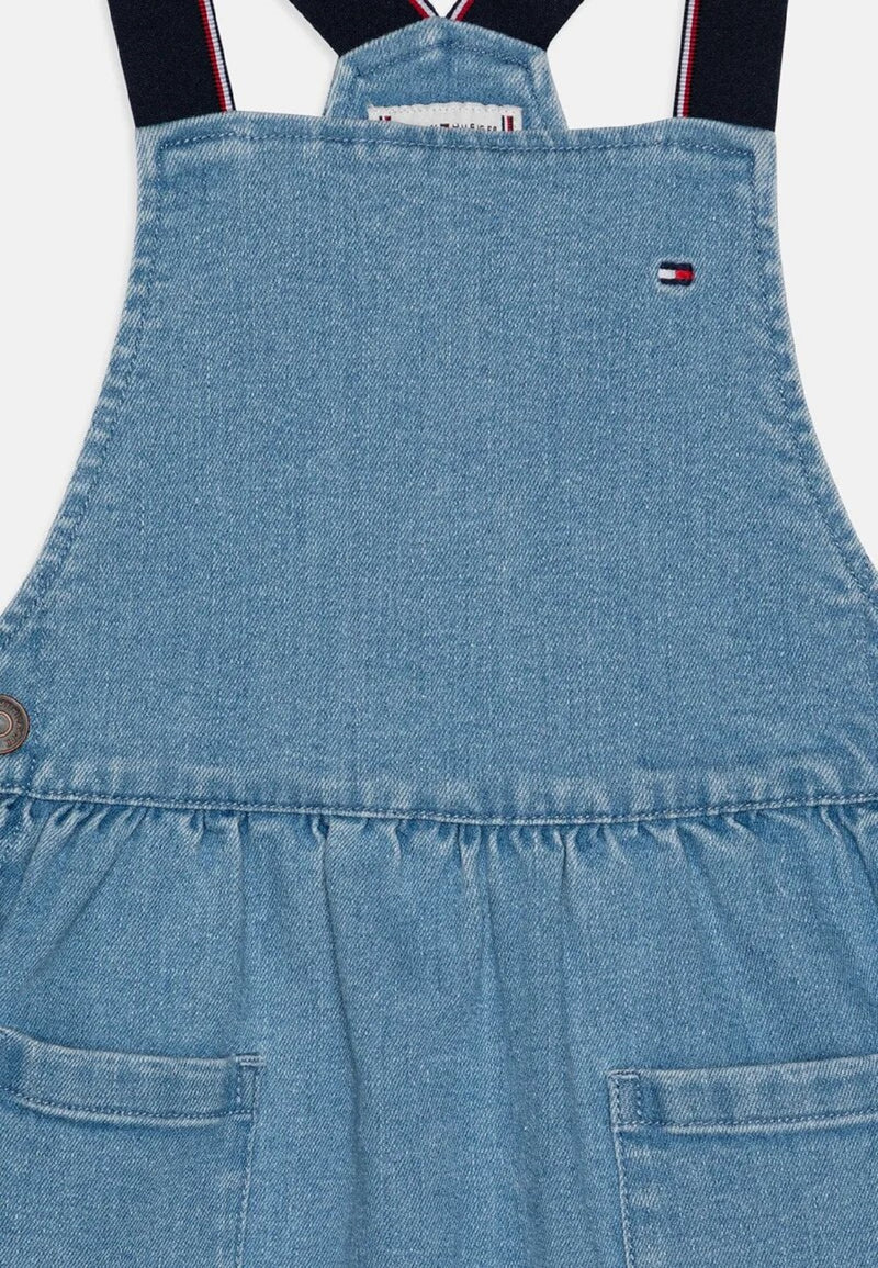 Completo salopette denim e maglia bianca Tommy Hilfiger - DENIM CHIARO | CammarataMode