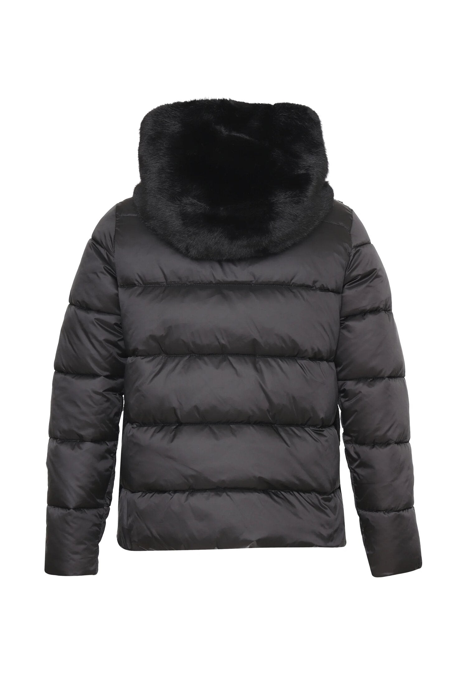 Bomboogie Giubotto Nero Bambina In Nylon Con Pelliccia | Uso Elegante AI25 | CammarataMode