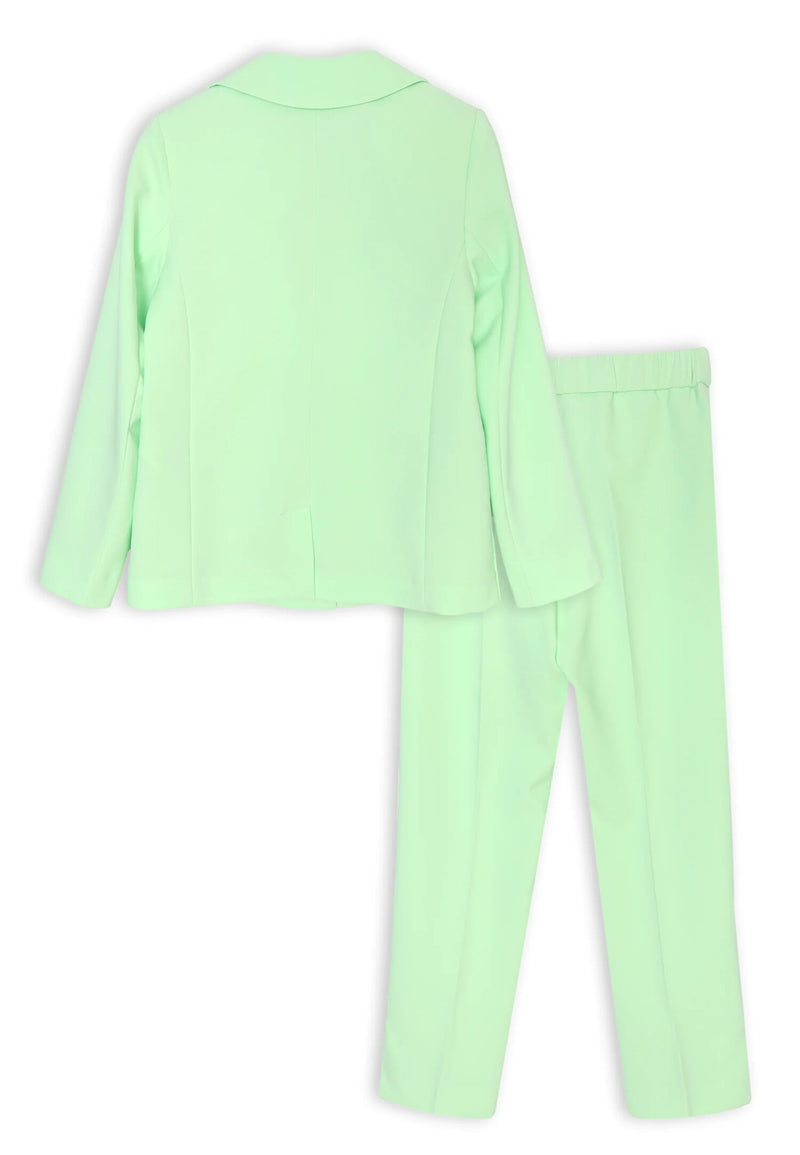 Mint green jacket and trousers set for girls spring-summer - VLIME | CammarataMode