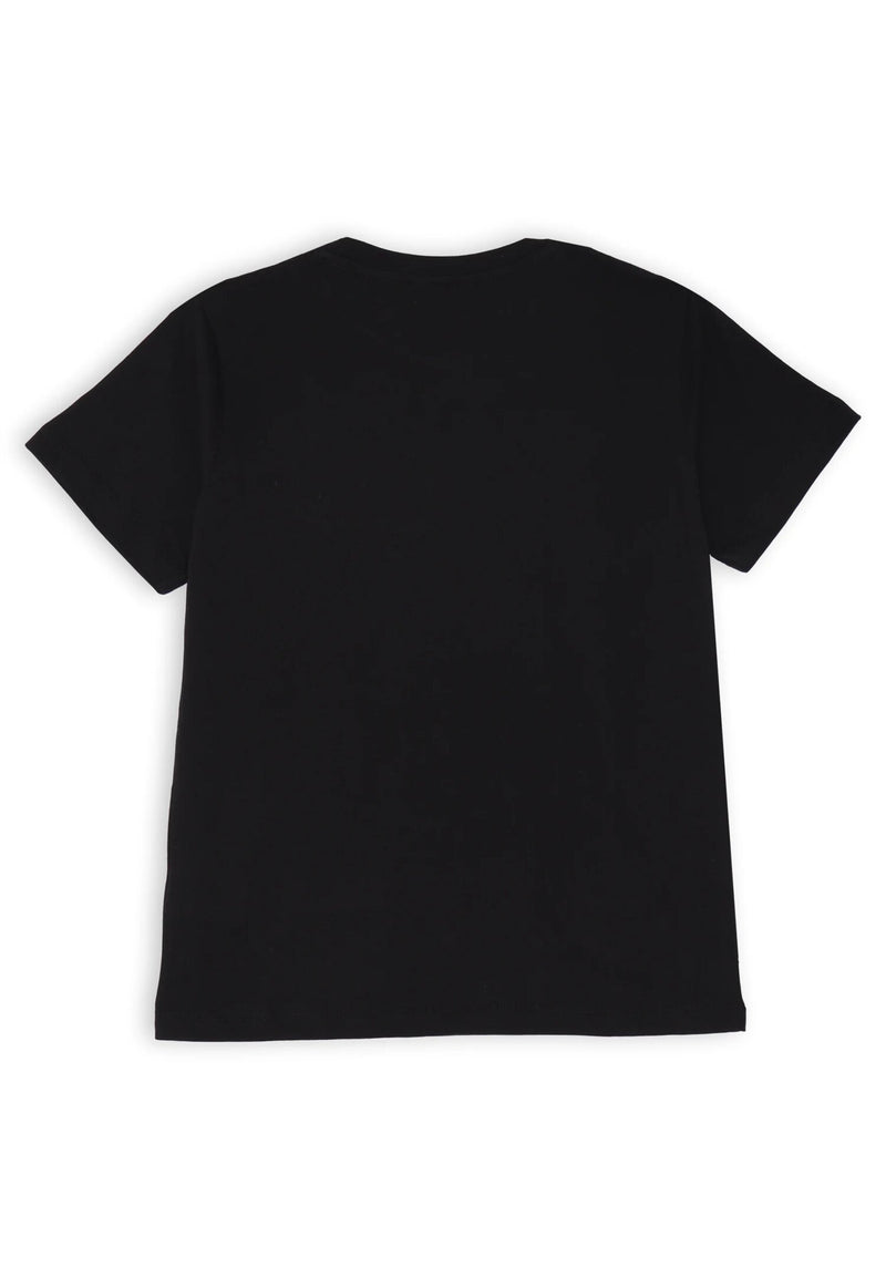 Completo Pyrex nero con stampa arancione in cotone per bambino estate 2025 - NERO | CammarataMode