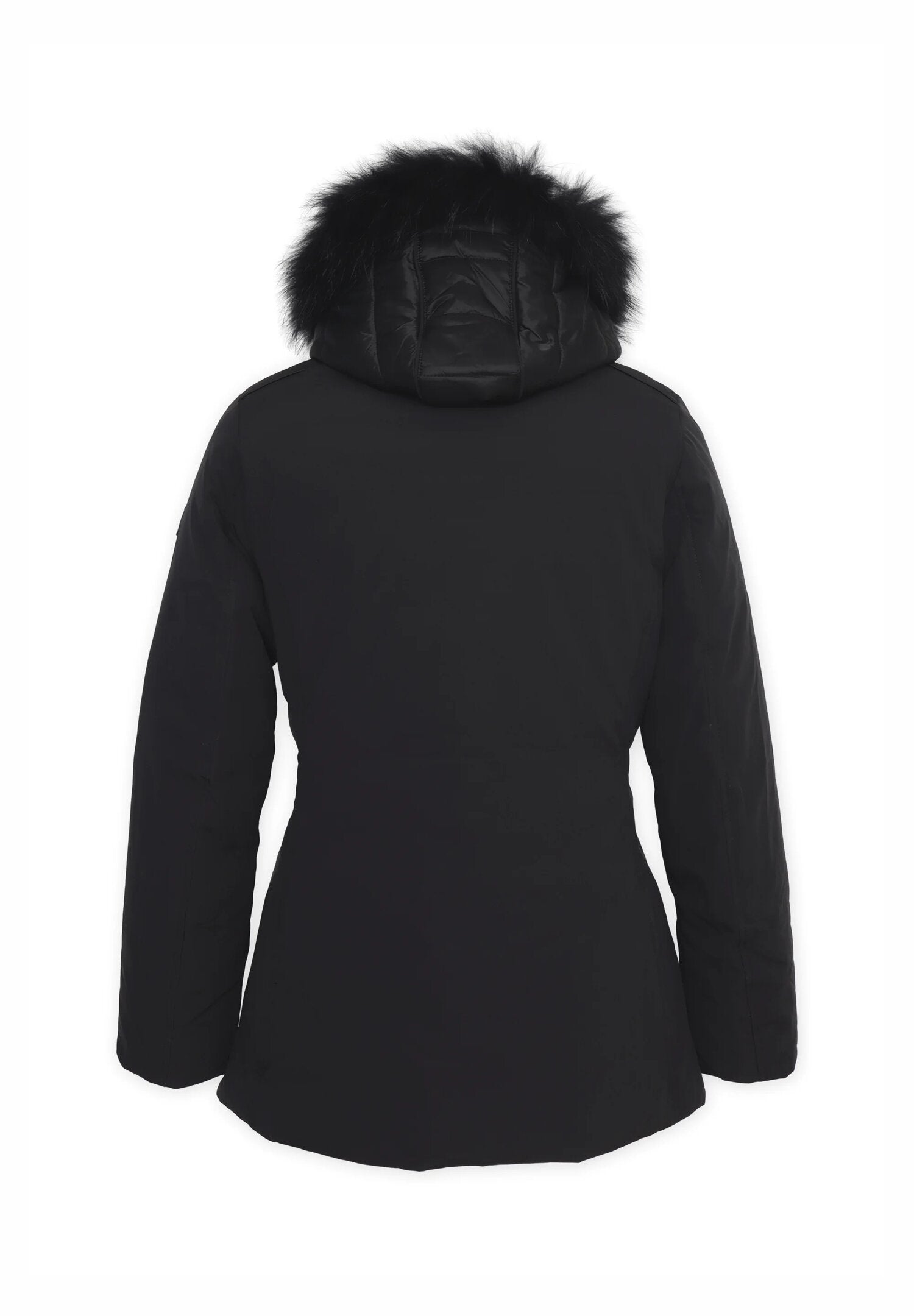 Piumino Bambina Yes Zee Nero 2-16 Anni con Cappuccio Staccabile in Piuma