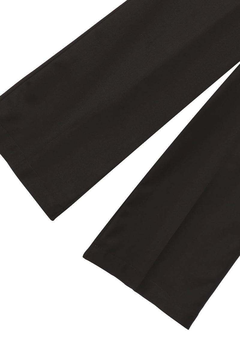 Kocca pantaloni neri bambina a vita alta gamba ampia eleganti - NERO | CammarataMode