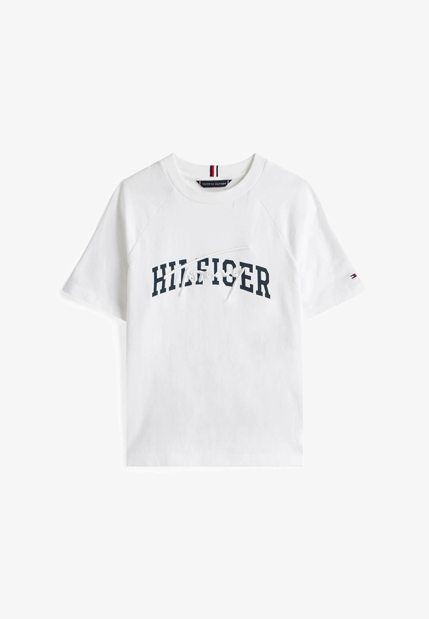 TOMMY HILFIGER – T-shirt Bambino in Cotone con Logo Stampa Mista