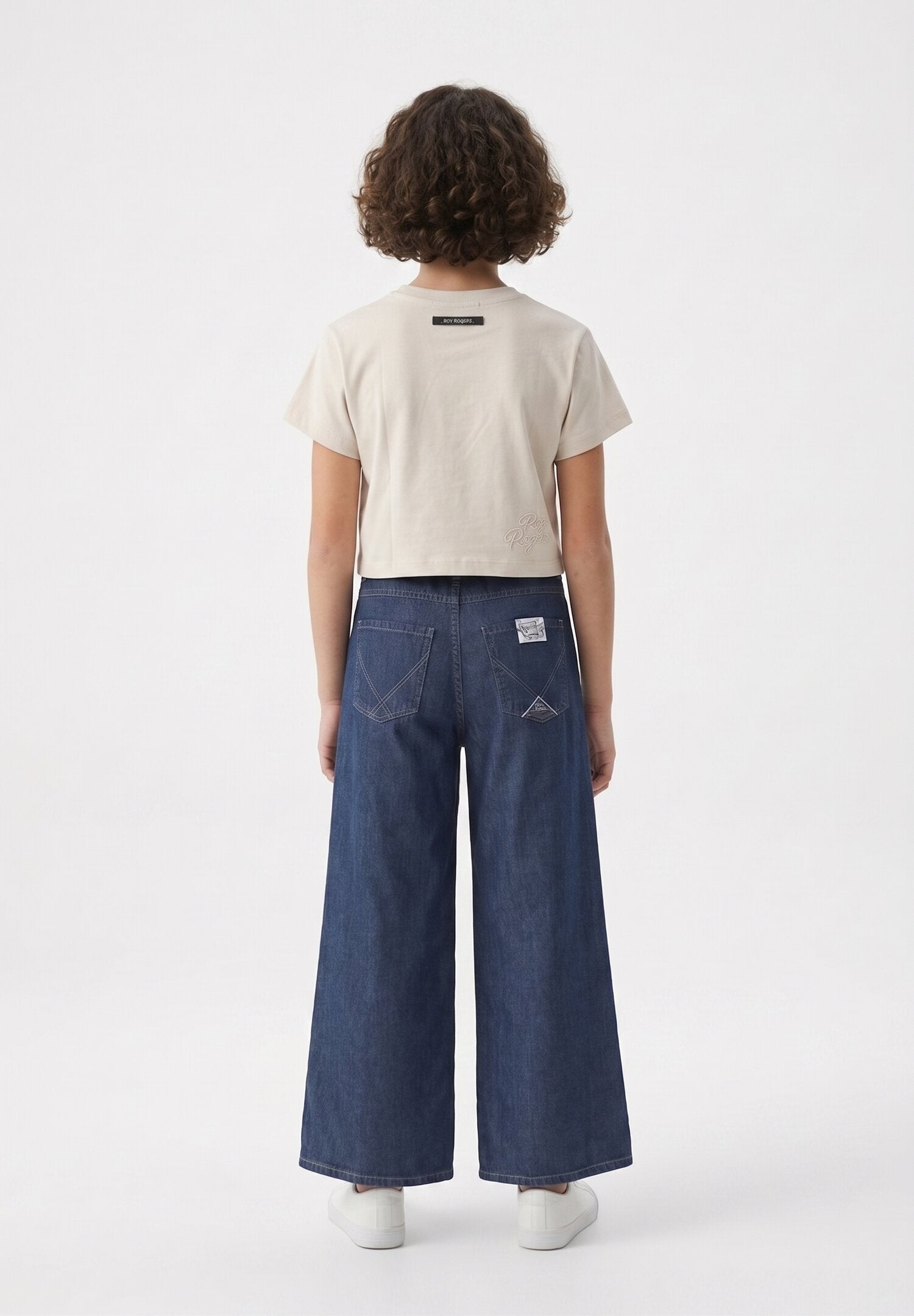 Roy Roger's Jeans Blu Con Cintura Che Si Allaccia Bambina RG156_