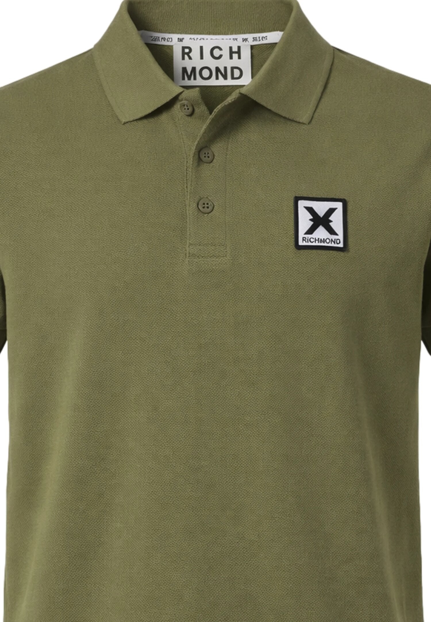 John Richmond Polo Verde Logo Quadrato Uomo Maniche Corte - UMP26036PO_