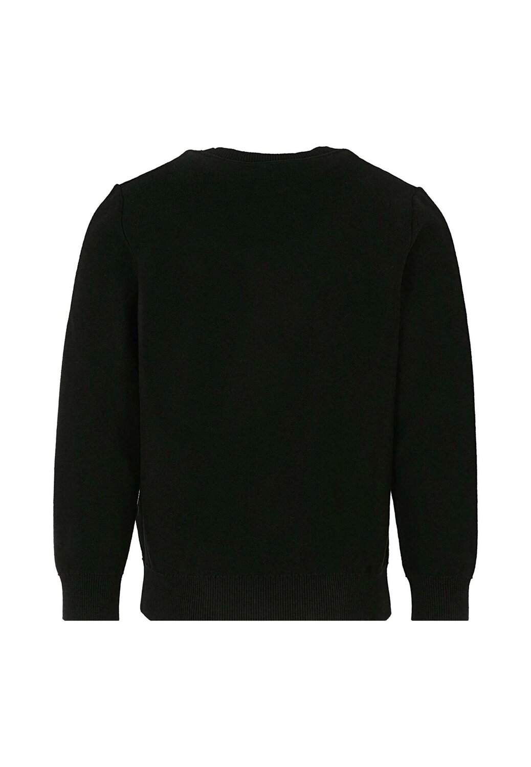 Calvin Klein Maglione Nero Bambino In Cotone Girocollo Sportivo AI25